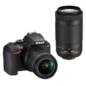 Nikon D3500 DSLR Camera 18-55  and 70-300  Dual lens Memory card and Bag (Black)