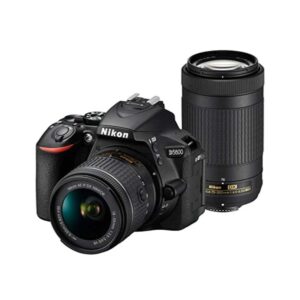 Nikon D5600 DSLR Camera with 18-55 and 70-300mm Lenses  Memory Card and Bag (Black)