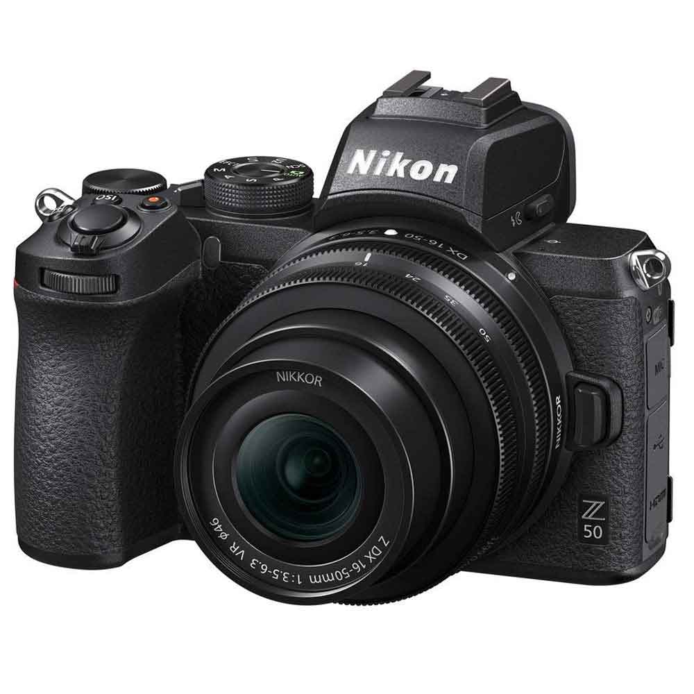 Nikon Z50 Mirrorless DSLR Camera Body with Z DX 16-50mm and 50-250mm Lens  Kit 64GB Sandisk extreme pro Memory card (Black) The Compustar