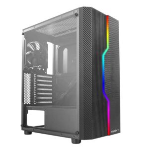 Antec NX230 NX Series-Mid Tower Gaming Cabinet Computer case with RGB Front Supports ATX, M-ATX, ITX Motherboard with Transparent Side Panel