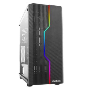 Antec NX230 NX Series-Mid Tower Gaming Cabinet Computer case with RGB Front Supports ATX, M-ATX, ITX Motherboard with Transparent Side Panel