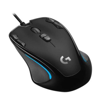 Logitech G300s Wired Gaming Mouse, 2,500 DPI, RGB, Lightweight, 9 Programmable Controls, On-Board Memory,  Black