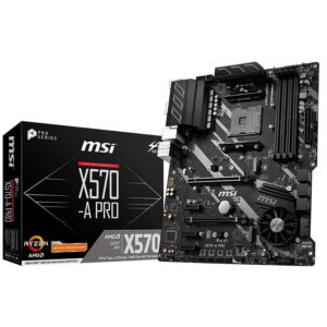 MSI Components X570-A Pro Gaming Motherboard (AMD AM4, DDR4, PCIe 4.0, SATA 6Gb/s, USB 3.2 Gen 2, HDMI, ATX)