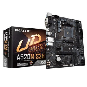 AMD A520-S2H Ultra Durable Motherboard with Pure Digital VRM Solution, GIGABYTE Gaming LAN with Bandwidth Management