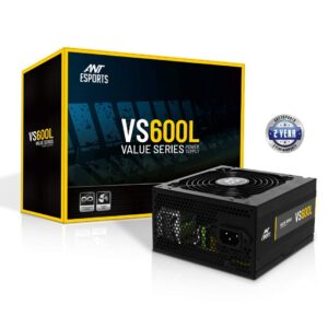 Ant Esports VS600L 600W Value series power supply Black (SMPS)