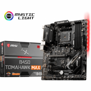 MSI B450 Tomahawk MAX II ATX Motherboard ( AMD AM4 Socket, Supports AMD Ryzen Series CPU, 4 RAM Slots, Max 128 GB Memory )