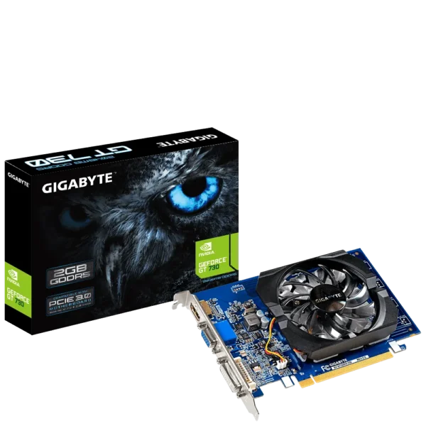Placa de Vídeo Gigabyte GeForce GT 730, 2GB, GDDR5, 64bit, GV-N730D5-2GI